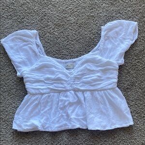 White Hollister Babydoll Top